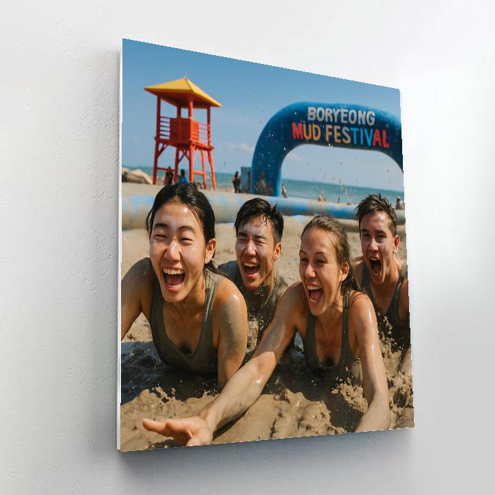Boryeong Mud Festival Splash Paint by numbers art