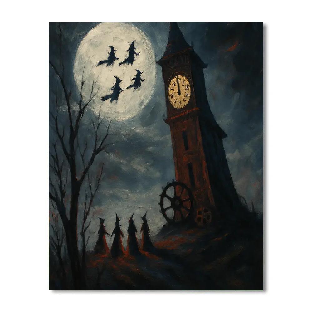Clocktower On Witch Hill paint by numbers