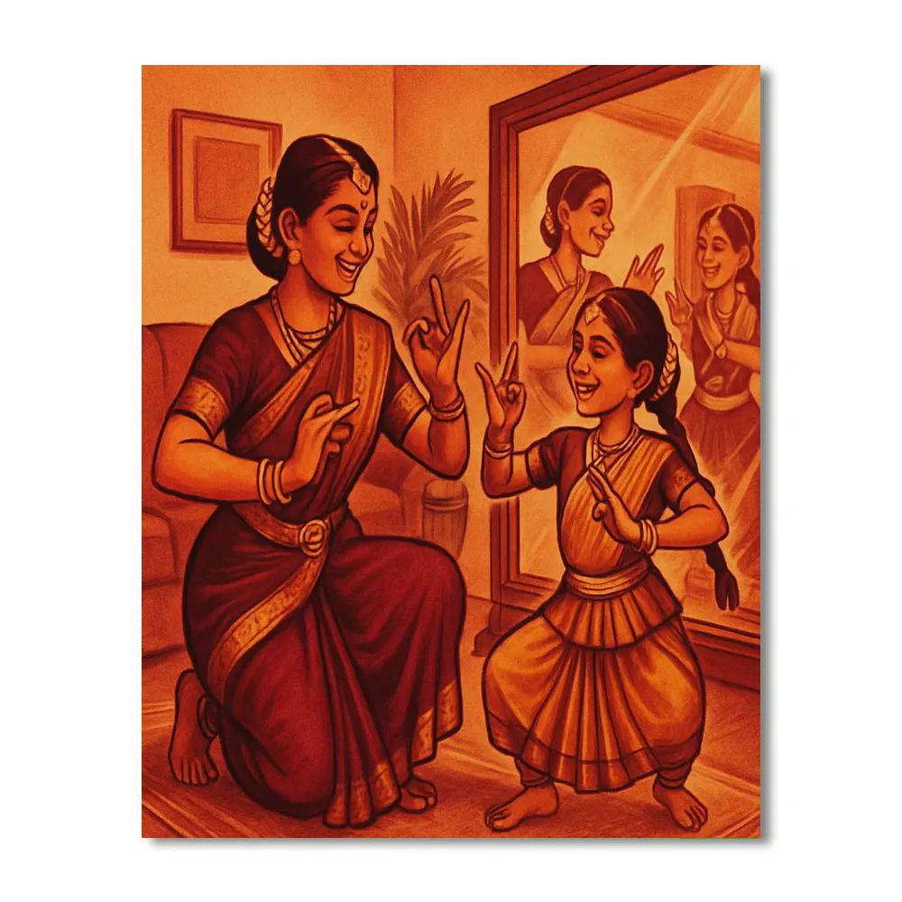 Cultural Dance Practice Paint by numbers art