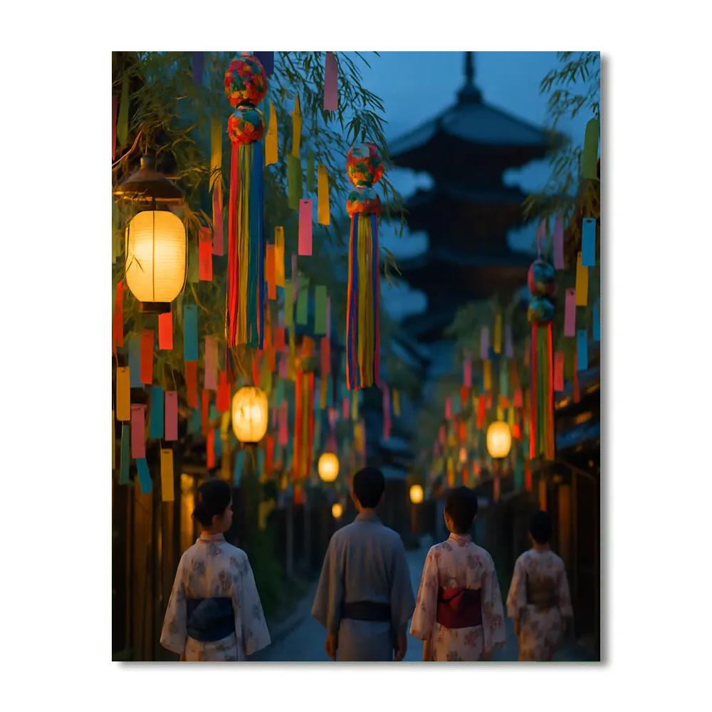Tanabata Star Festival Kyoto paint by number