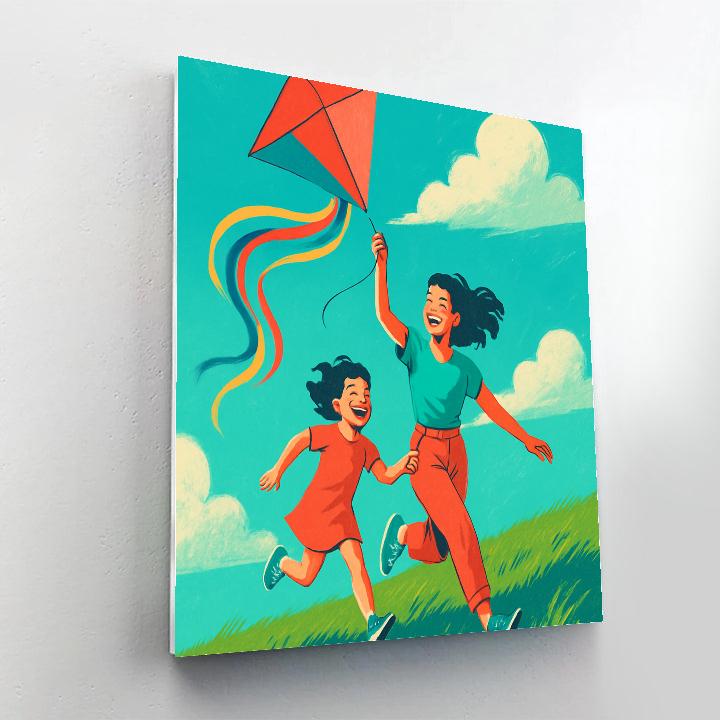 Sunset Kite Flying Bond Painting by numbers kit