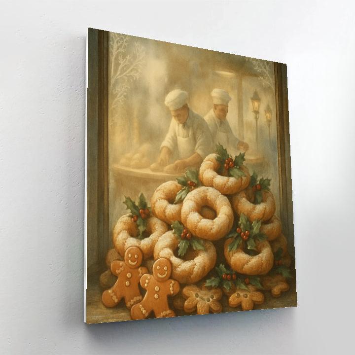 Wreath Window Bakery Paint by numbers kits