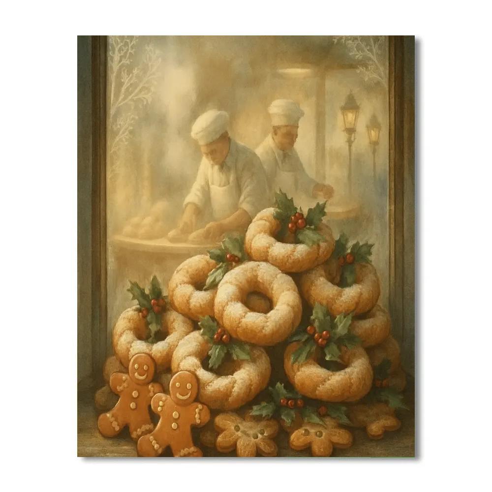 Wreath Window Bakery Paint by numbers kits