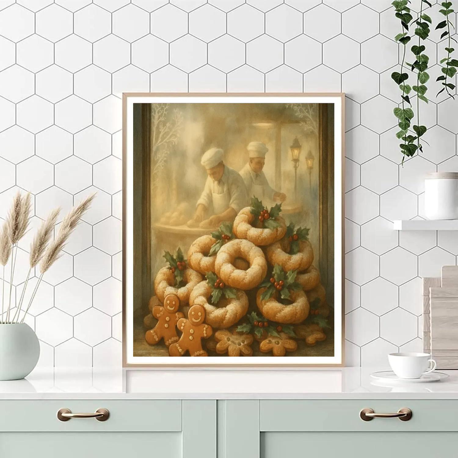 Wreath Window Bakery Paint by numbers kits