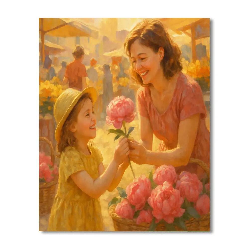 Flower Market Morning paint by color