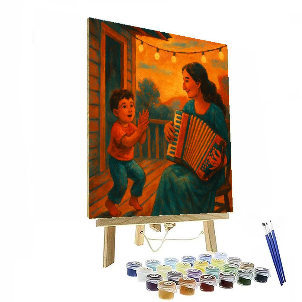 Accordion Porch Serenade paint by color