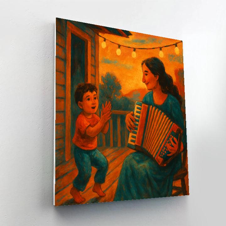 Accordion Porch Serenade paint by color