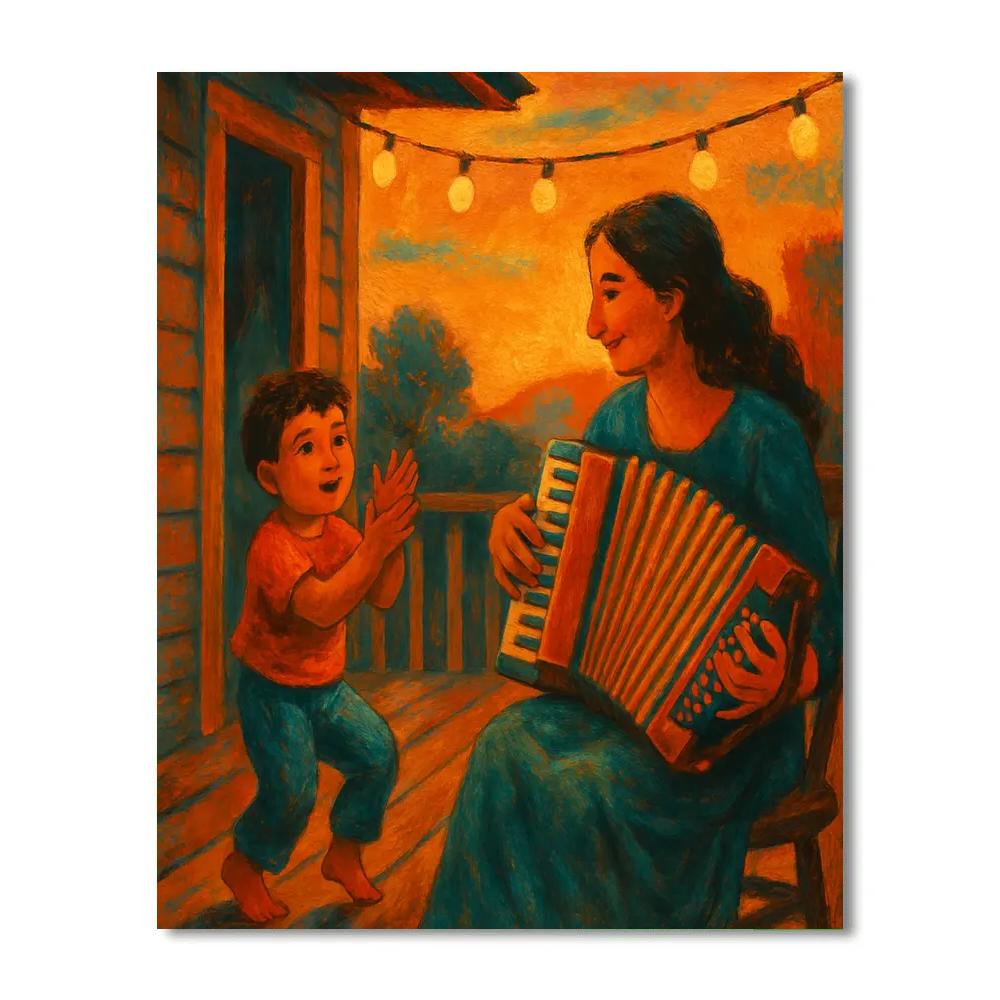 Accordion Porch Serenade paint by color
