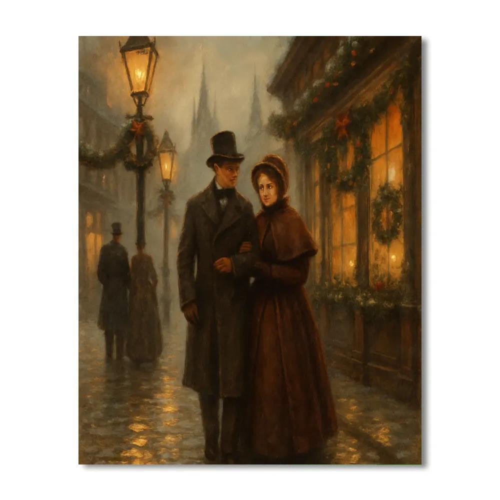 Victorian Lantern Promenade Painting by numbers kit