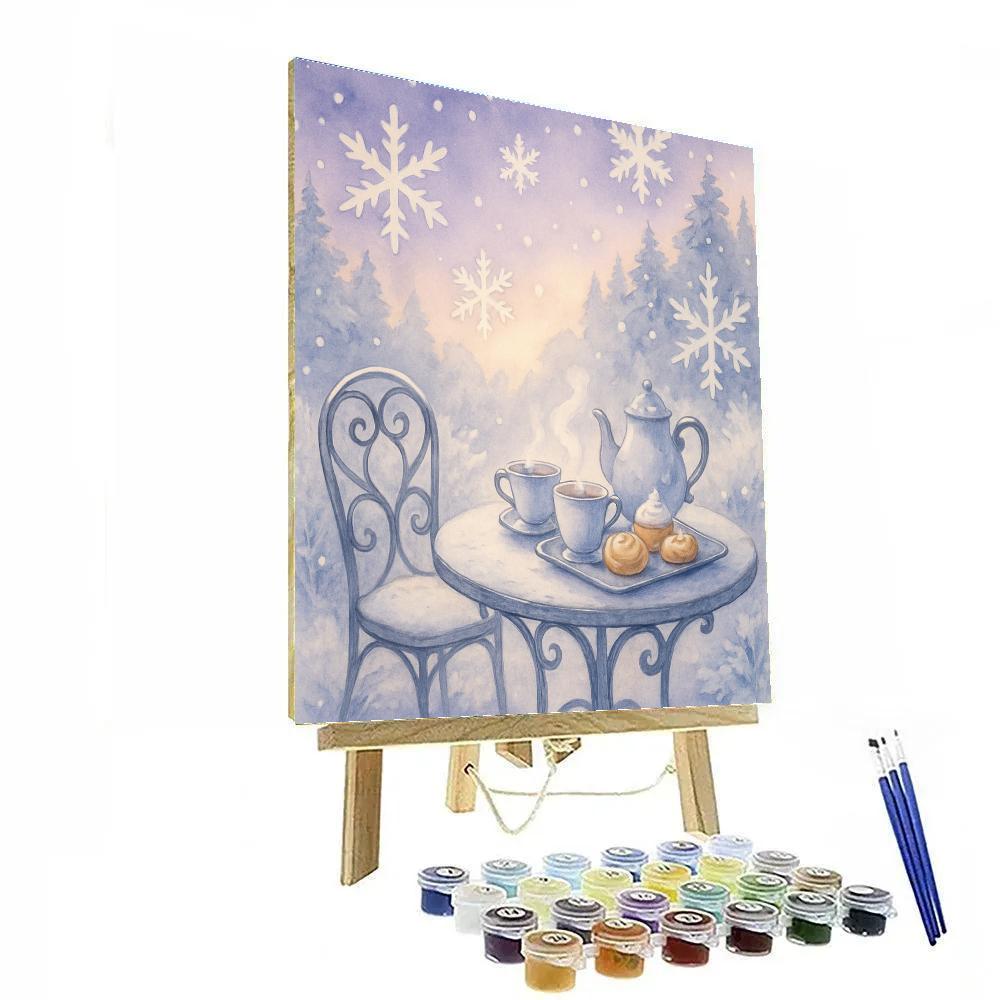 Snowflake Tea Garden Paint by numbers art