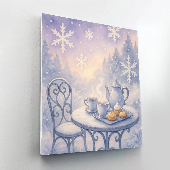 Snowflake Tea Garden Paint by numbers art