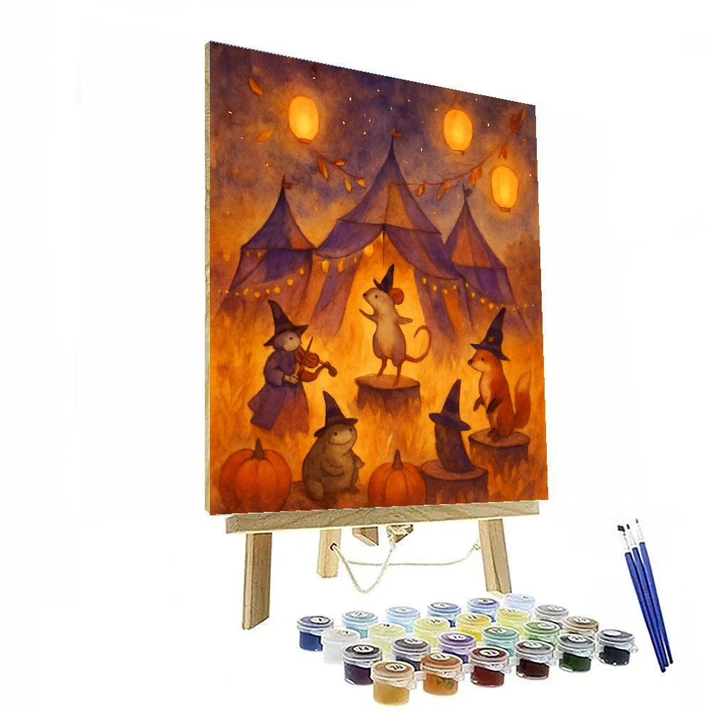 Lantern Circus At Dusk Number painting