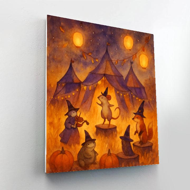 Lantern Circus At Dusk Number painting