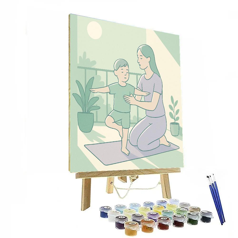 Morning Yoga Stretch paint by numbers