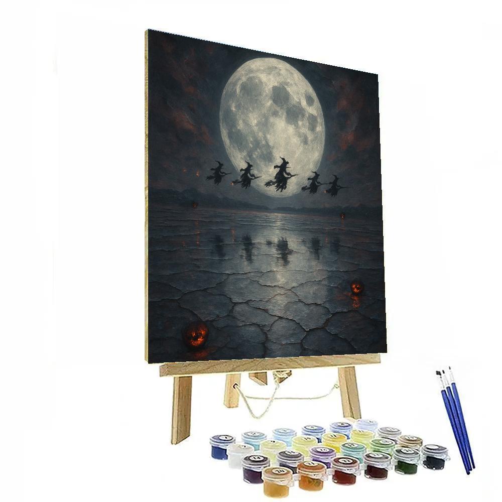 Moonrise Over Salt Flats paint by numbers