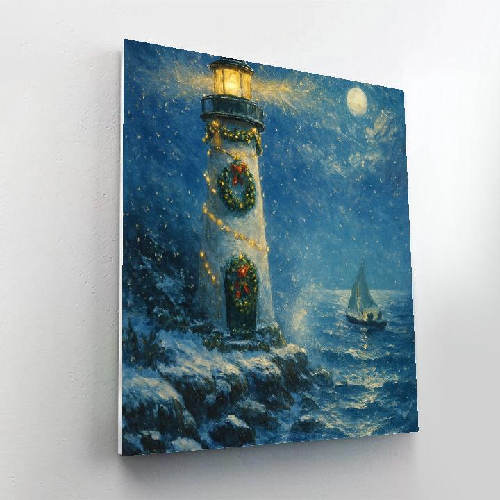 Festive Lighthouse Beacon DIY paint by numbers