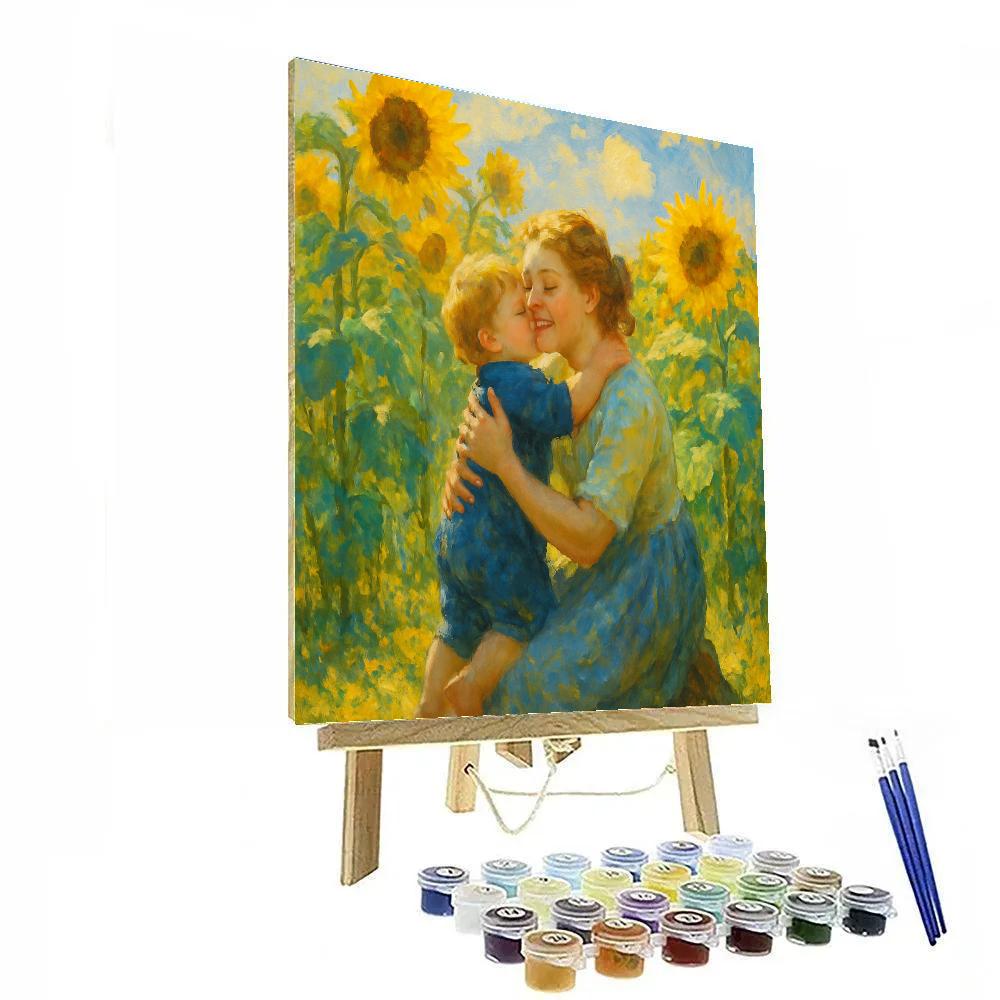 Sunflower Field Embrace paint by numbers