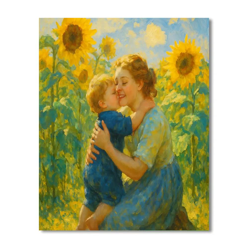 Sunflower Field Embrace paint by numbers