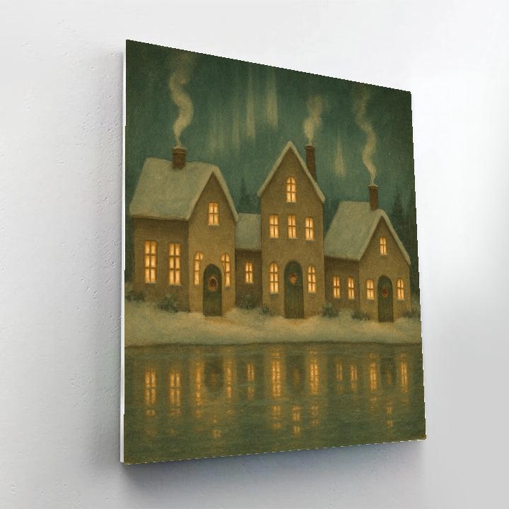 Polar Night Candle Row paint by number