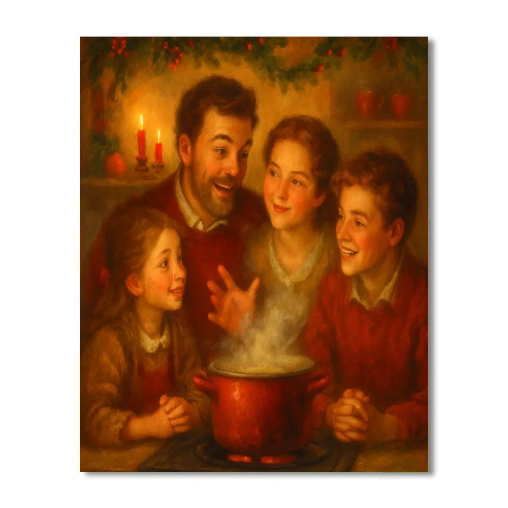Stove-Top Story Circle painting number kit