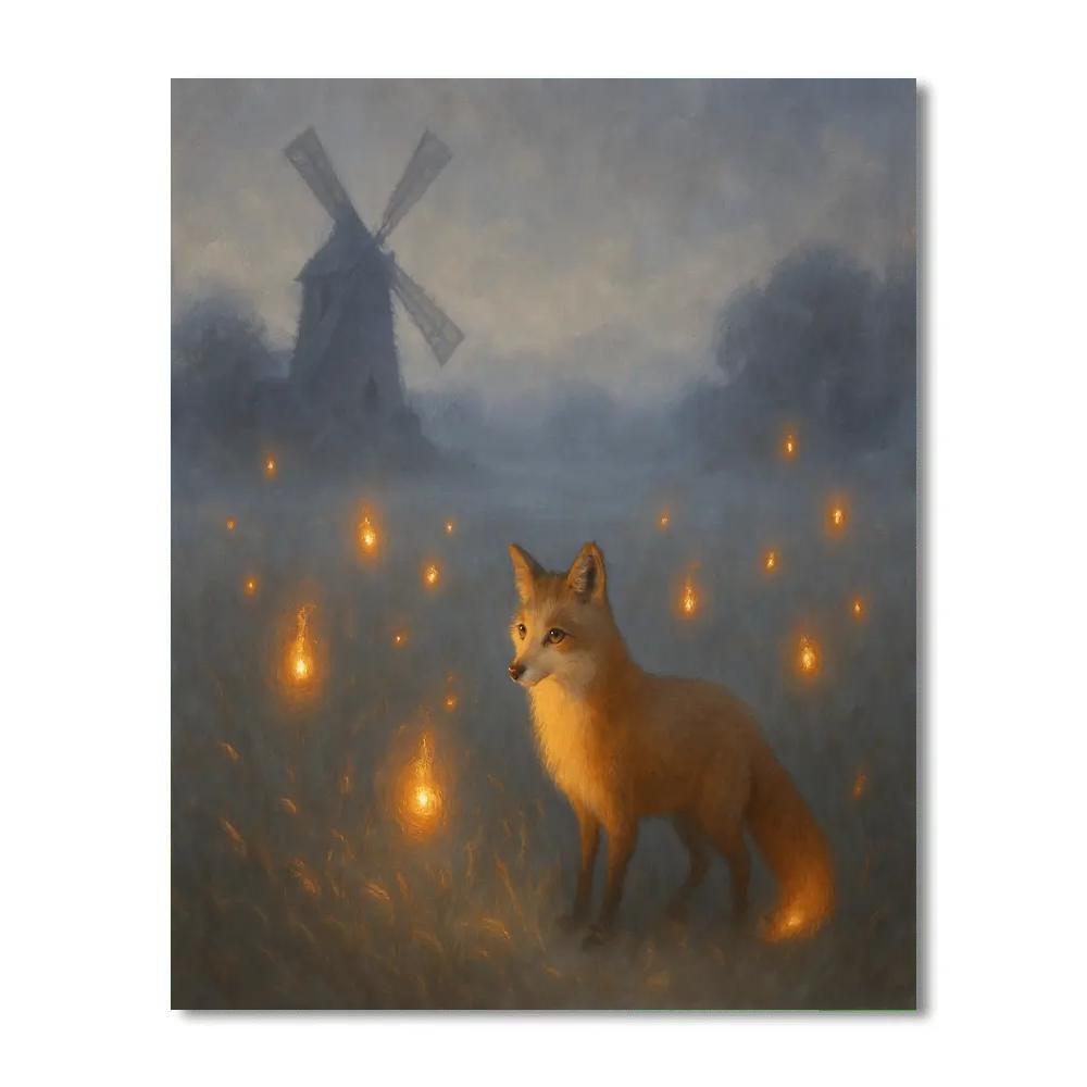 Flicker Of The Foxfire Field Paint by numbers art