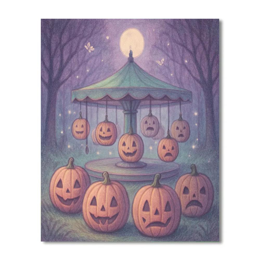 Spectral Orchard Carousel paint by number