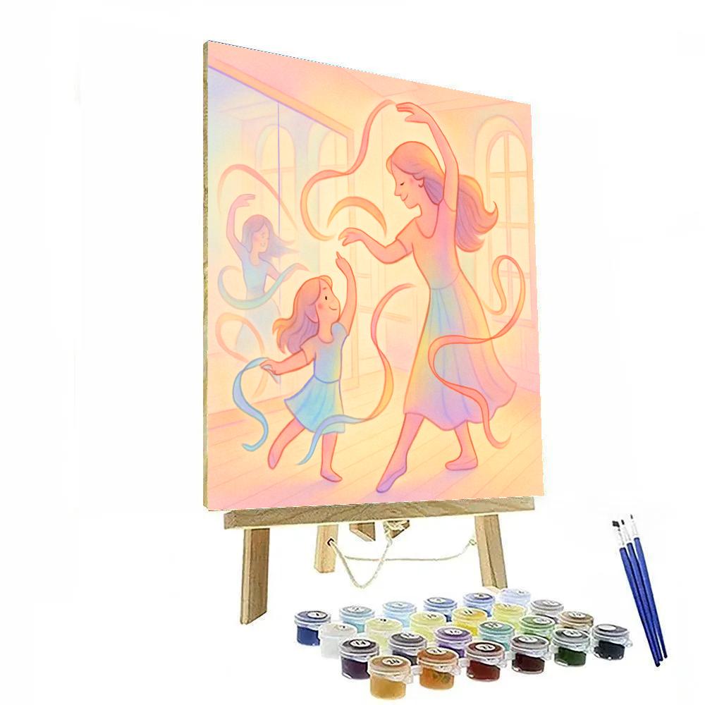 Rainbow Ribbon Ballet Painting by numbers kit