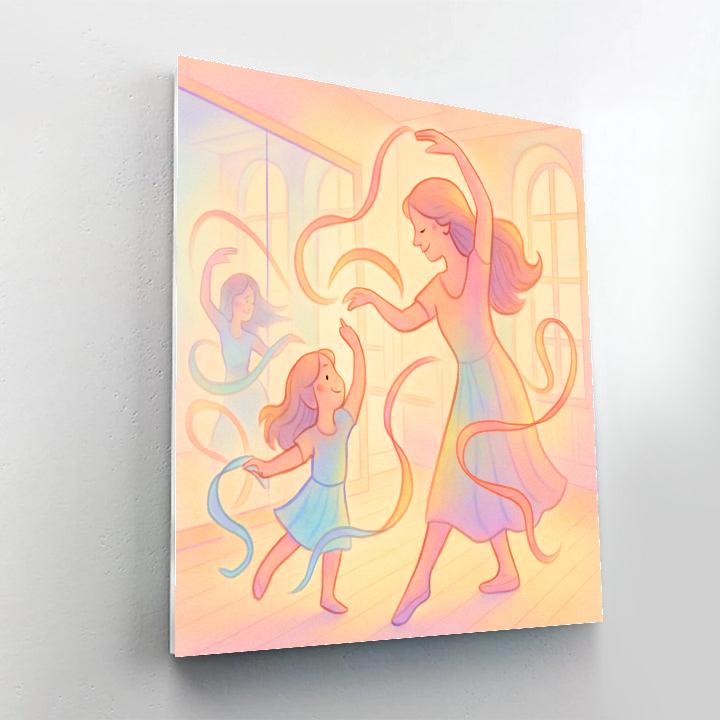 Rainbow Ribbon Ballet Painting by numbers kit