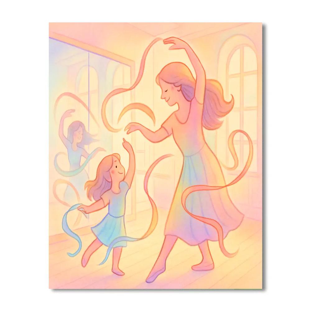 Rainbow Ribbon Ballet Painting by numbers kit