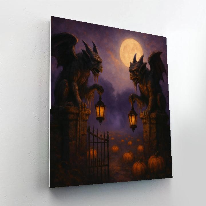 Gatekeepers Of The Fog Orchard paint by number