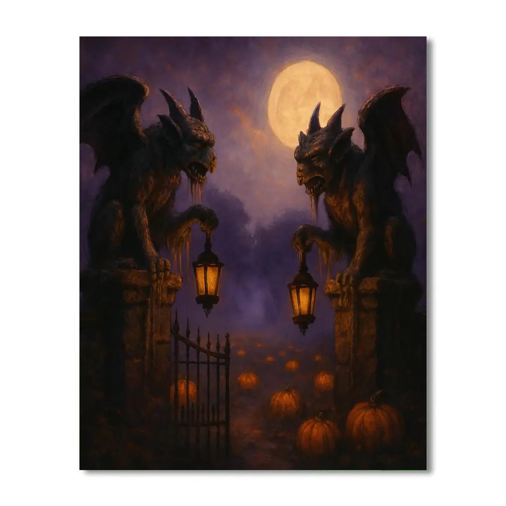 Gatekeepers Of The Fog Orchard paint by number