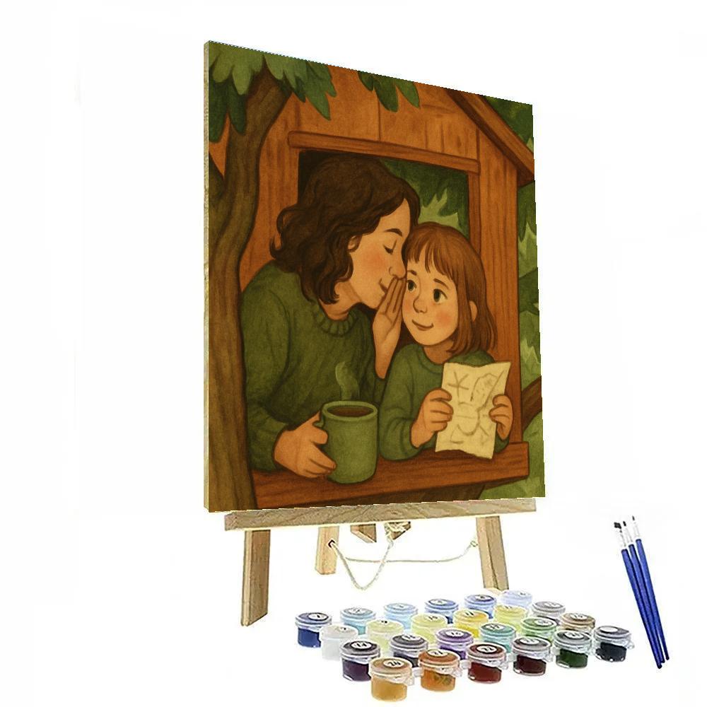 Treehouse Secret Club paint by number