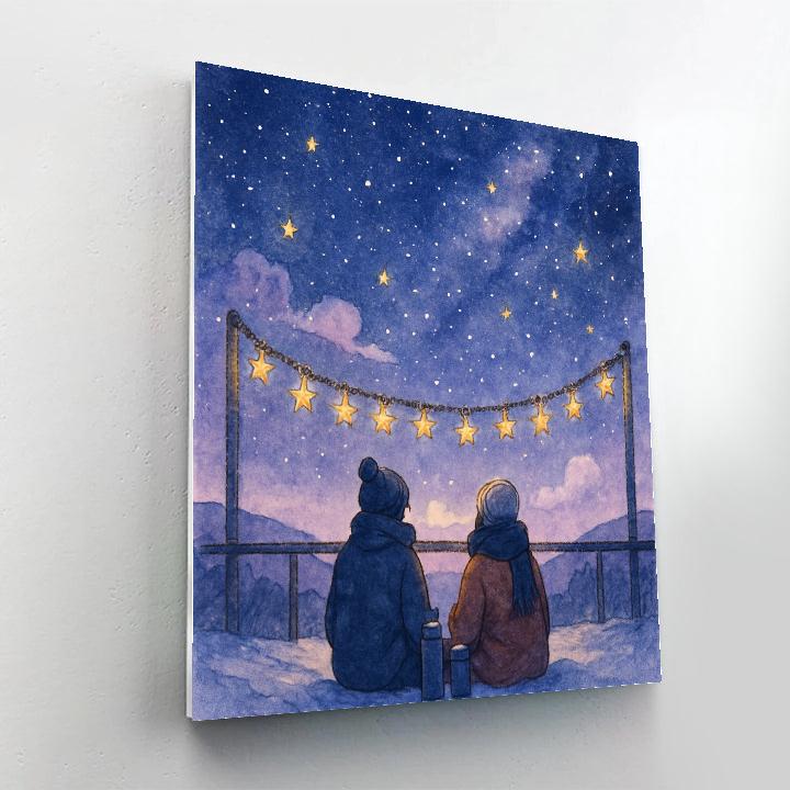 Star Garland Overlook painting number kit