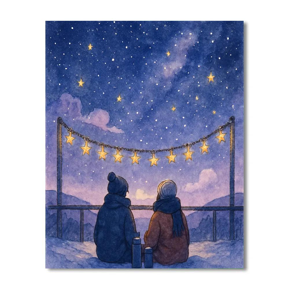 Star Garland Overlook painting number kit