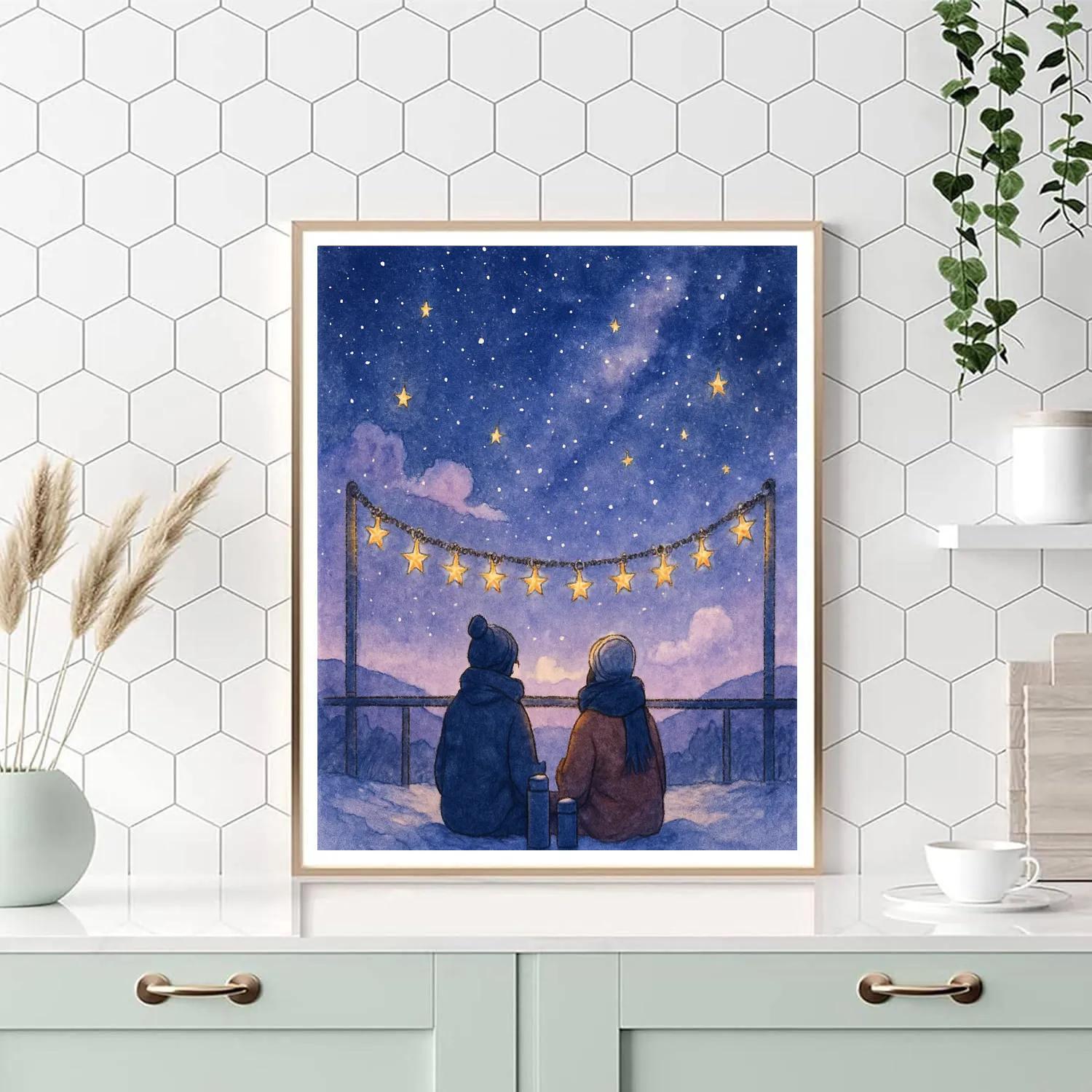 Star Garland Overlook painting number kit