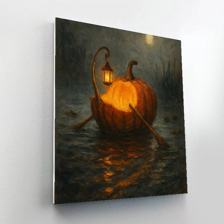 The Last Pumpkin Ship paint by number