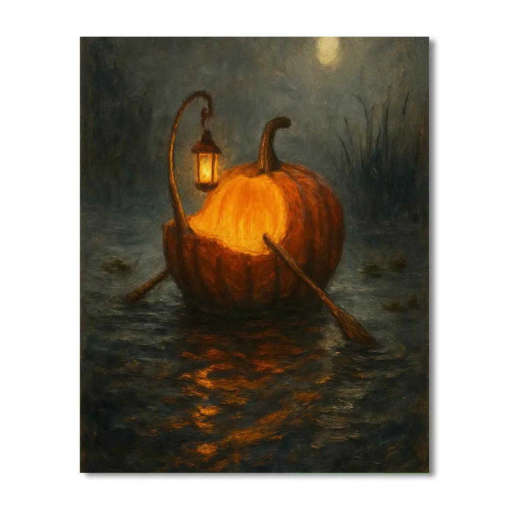 The Last Pumpkin Ship paint by number