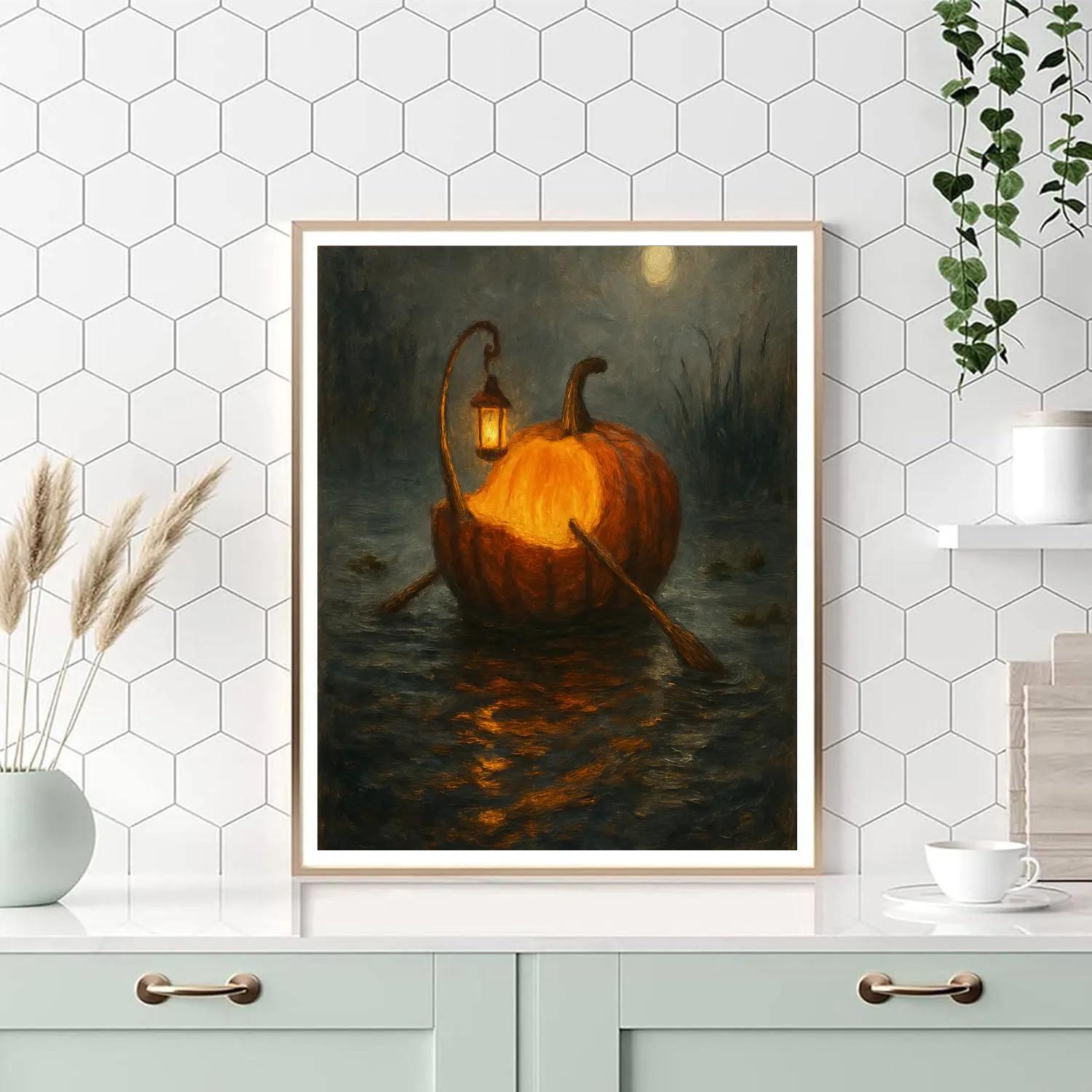 The Last Pumpkin Ship paint by number