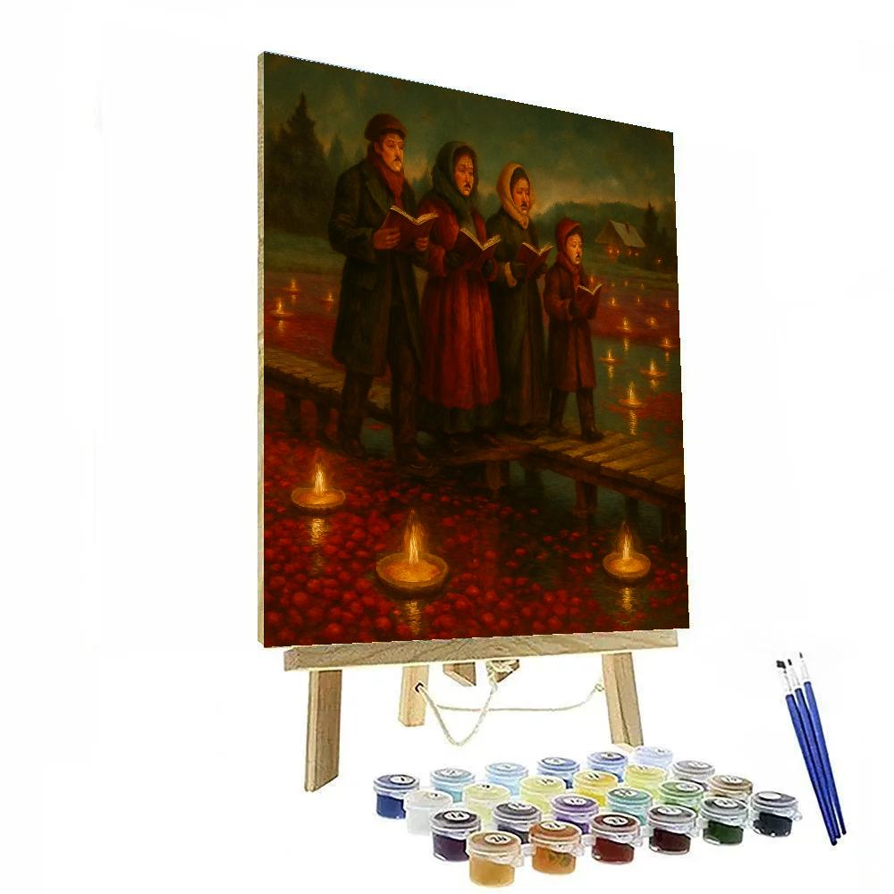 Cranberry Bog Carolers paint by color