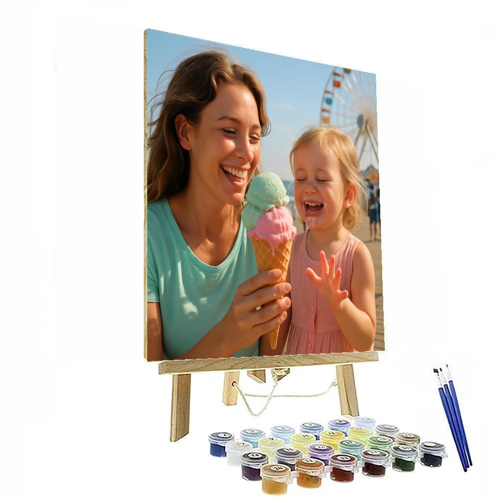 Boardwalk Ice Cream Date paint by numbers
