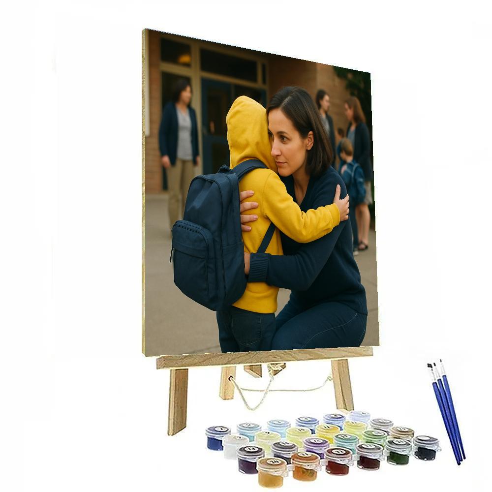 First Day School Hug Number painting