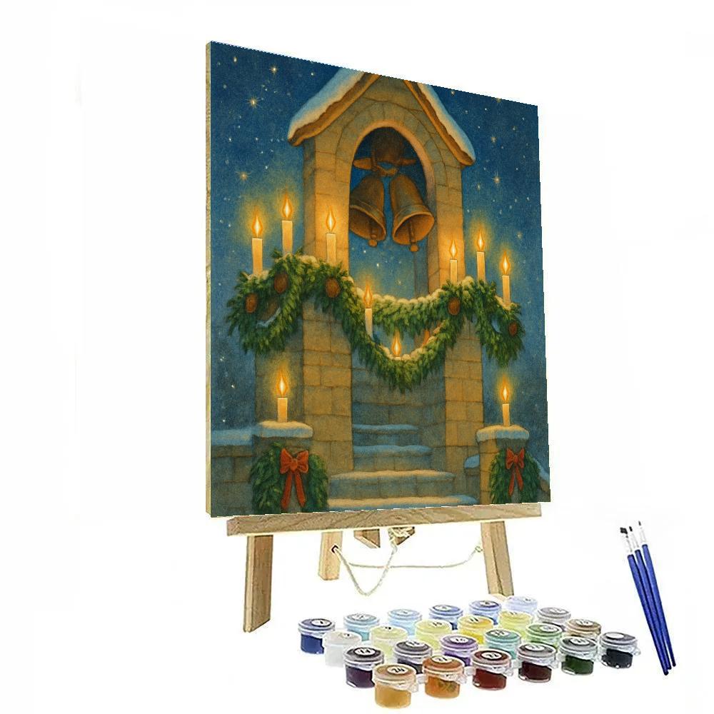 Candlelit Bell Tower paint by number