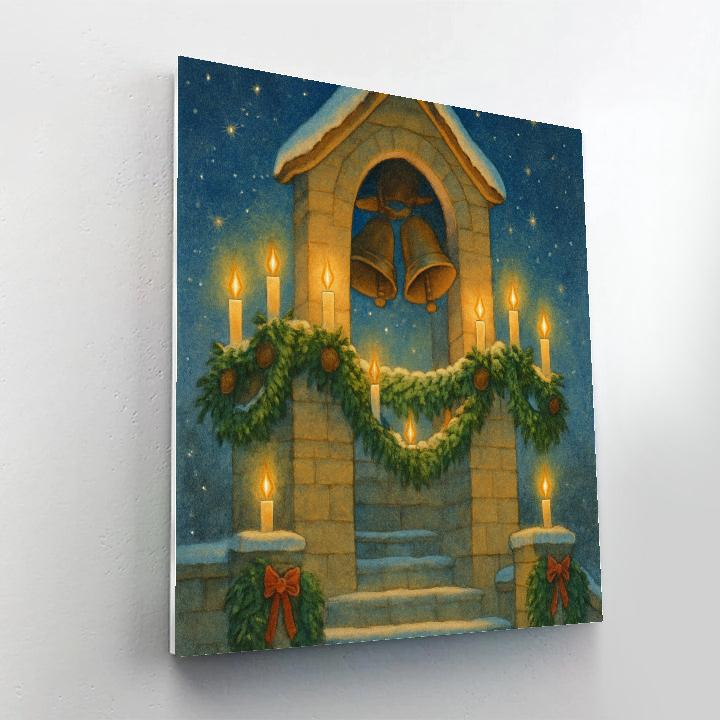 Candlelit Bell Tower paint by number
