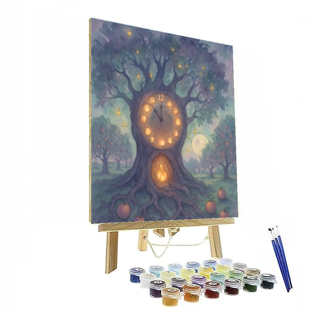 The Ember Orchard Clock Paint by numbers kits