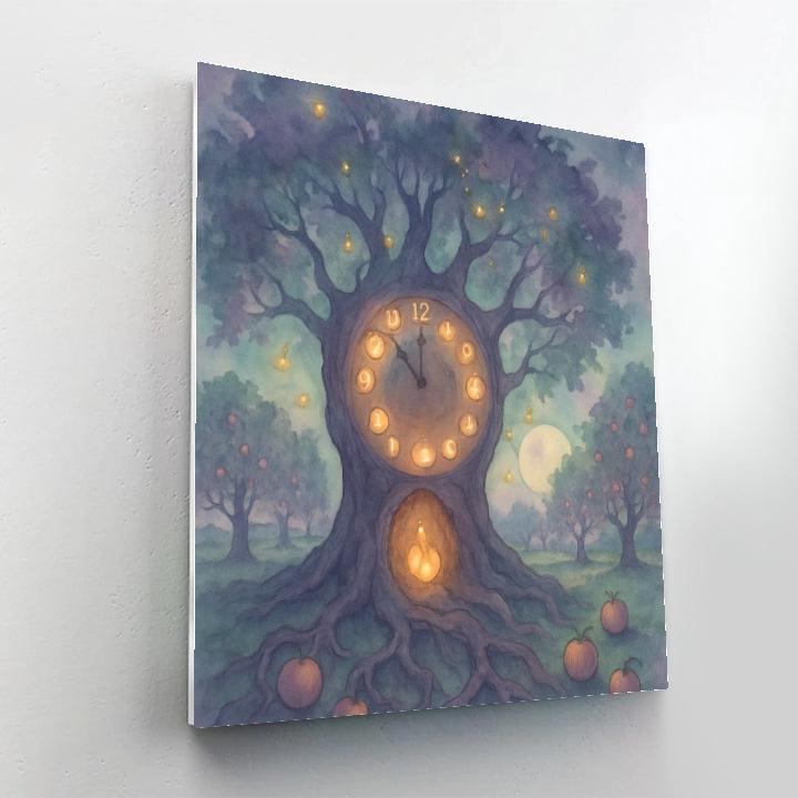 The Ember Orchard Clock Paint by numbers kits