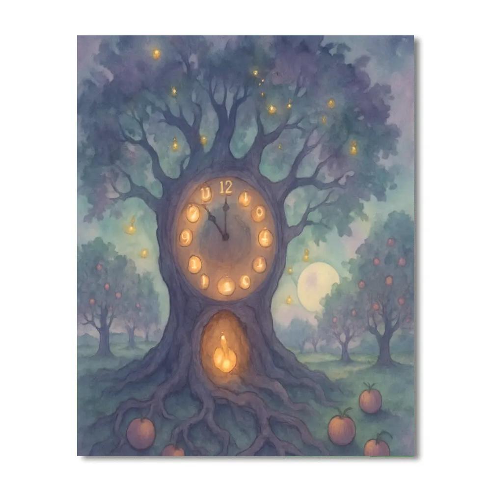 The Ember Orchard Clock Paint by numbers kits