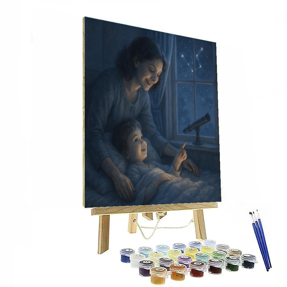 Bedtime Stargazing Window Painting by numbers kit