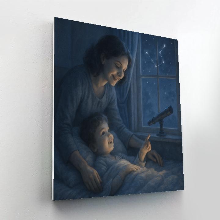 Bedtime Stargazing Window Painting by numbers kit