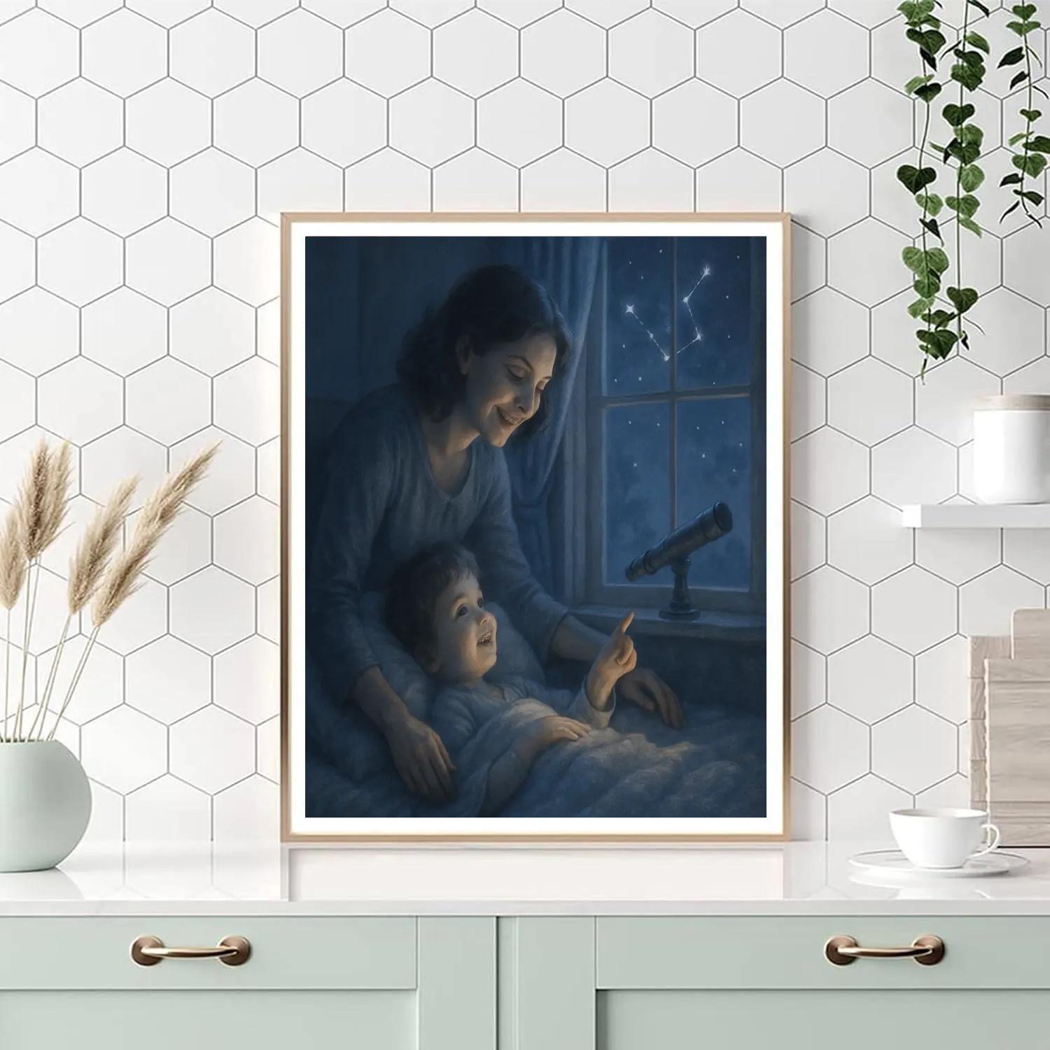 Bedtime Stargazing Window Painting by numbers kit