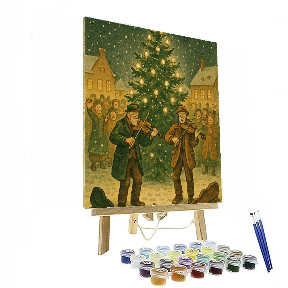 Fiddle And Fir Square Painting by numbers kit